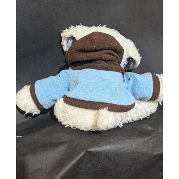 Hugfun International Blue/Brown Hoodie Teddy Bear Plush w/Earmuffs - Picture 6 of 9